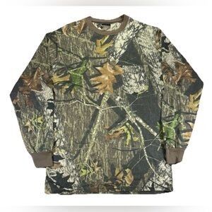 Vintage Redhead Camouflage Long Sleeve T Shirt Men's Large Green Outdoors Hunt